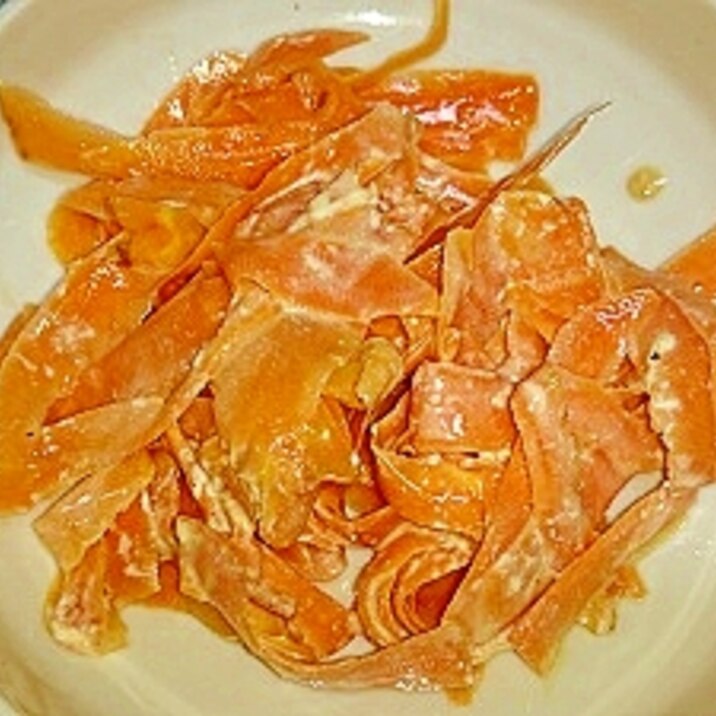 ピーラー人参のめんつゆマヨサラダ レシピ 作り方 By Happy Days 楽天レシピ